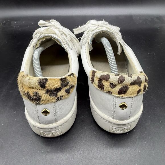 Keds For Kate Spade White Leather Sneakers Womens Size 8 WH61641 - Picture 5 of 8
